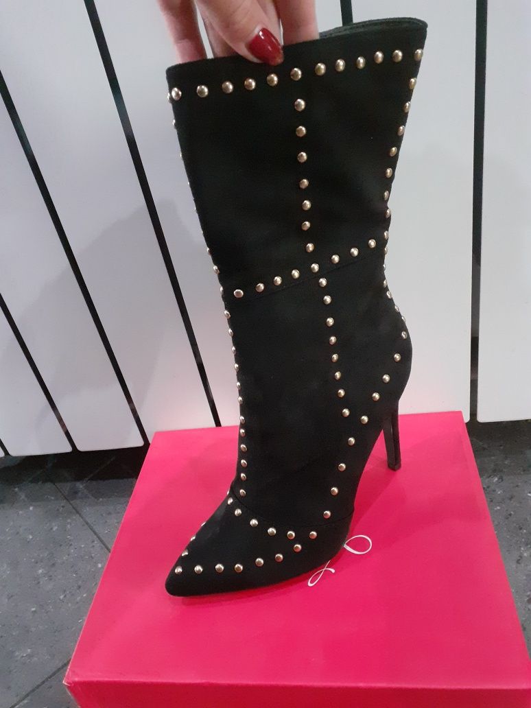 3 pary! Buty nowe 39 damskie, botki, koturny, japonki