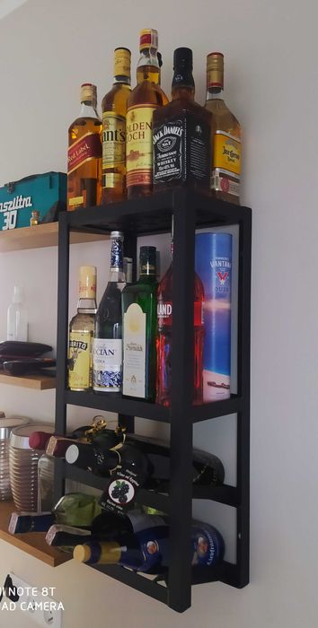 Barek Regał Półki Stojak na wina. LOFT.
