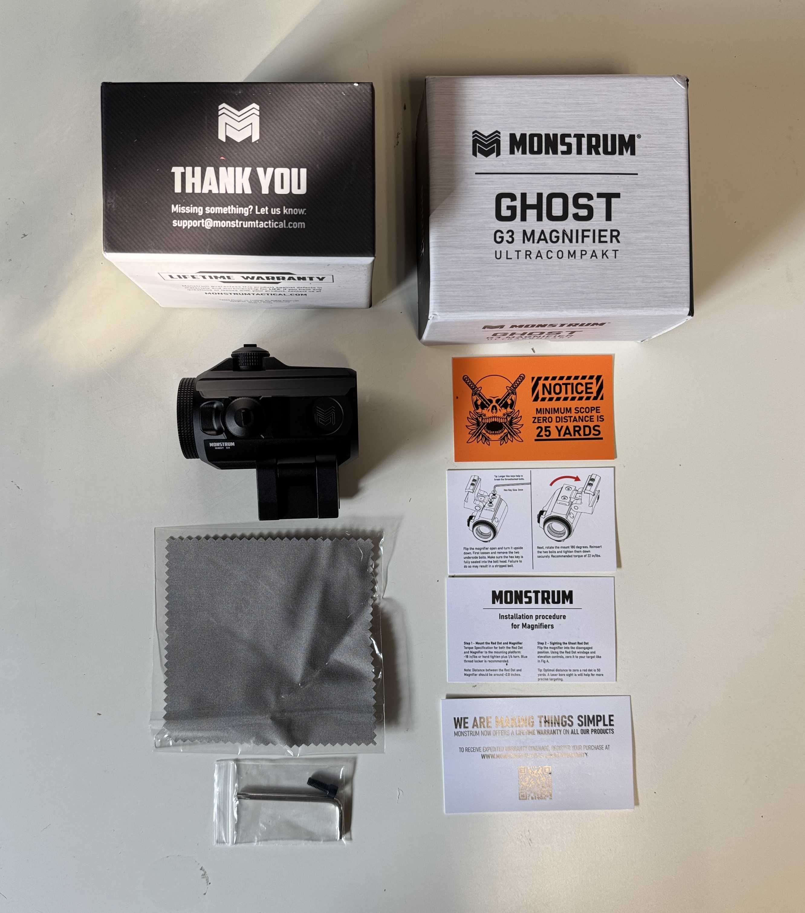 Магнифер 3-х кратный Monstrum Ghost G3 3X  с откидным креплением