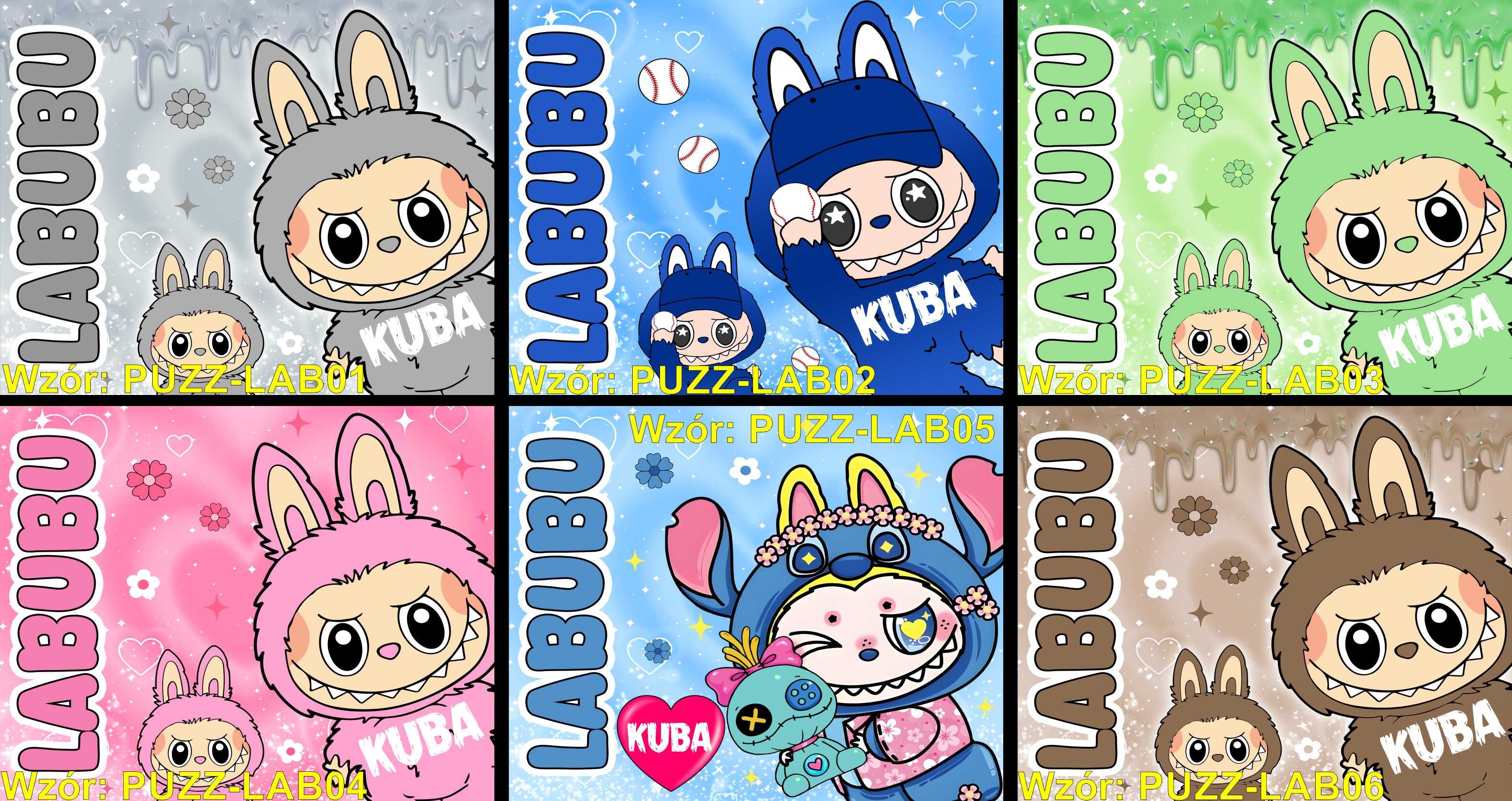 Puzzle A3 A4 LABUBU z imieniem personalizowane różne WZORY rozmiary