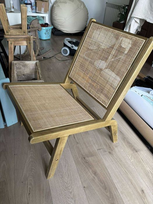 krzesło fotel rattanowe boho HOMLA