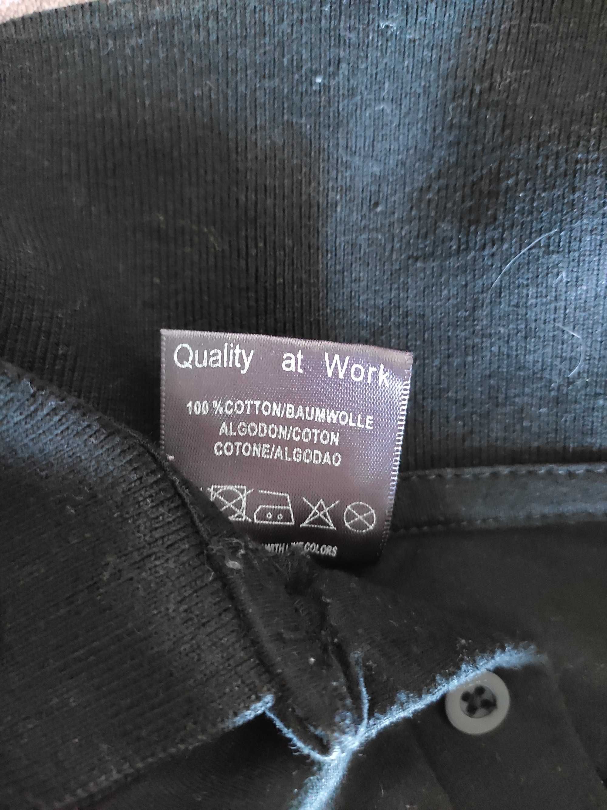Czarna męska koszulka polo t-shirt męski 100% bawełna rozmiar XL