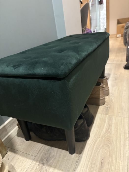 Skrzynia welurowa, głęboka  zieleń