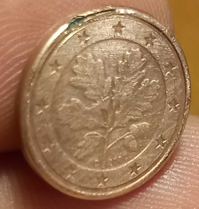 Moeda da Alemanha D 2002 única 2 erros