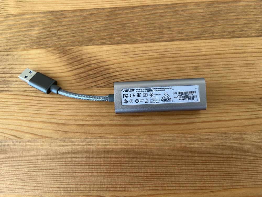 Ethernet 2,5 GE - Asus USB-C2500