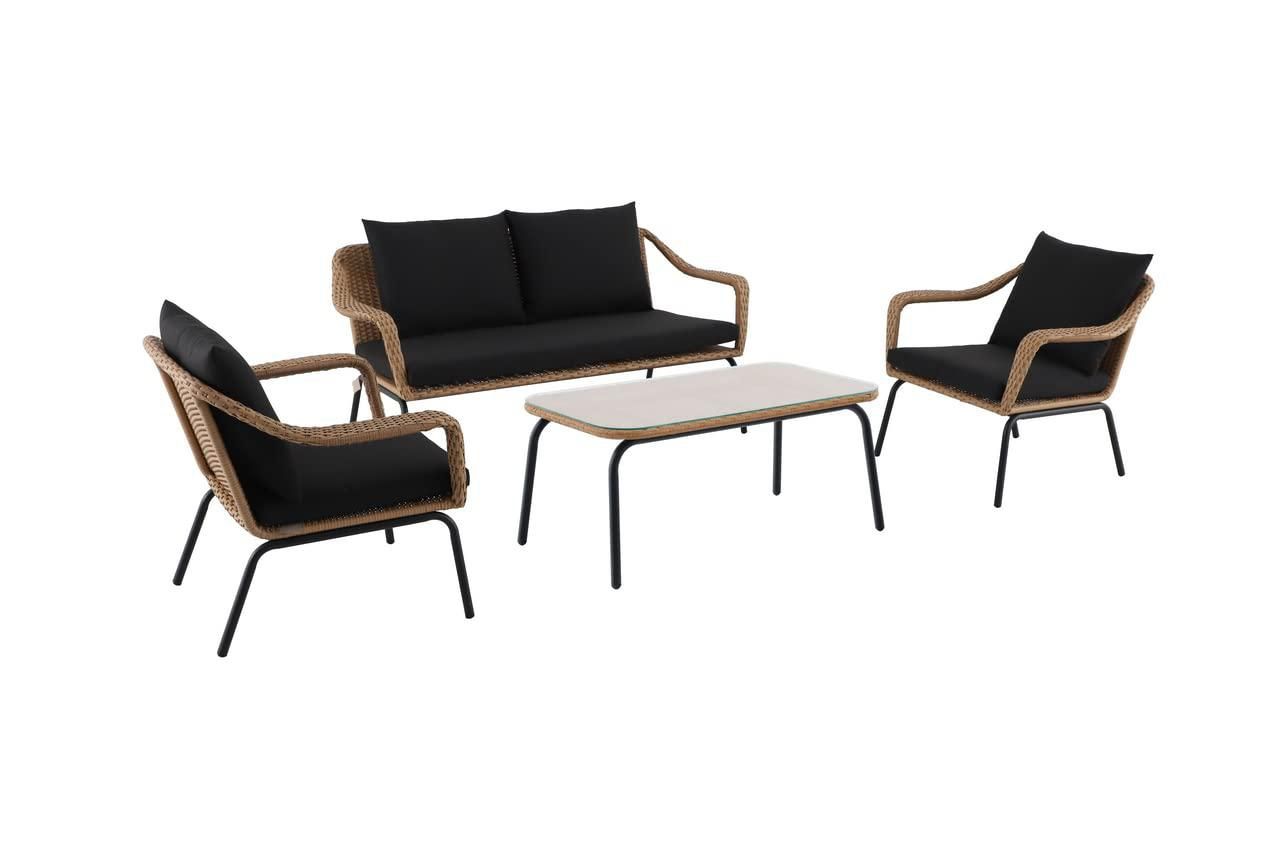 Meble ogrodowe tarasowe zestaw mebli sofa fotele stolik ratanowe
