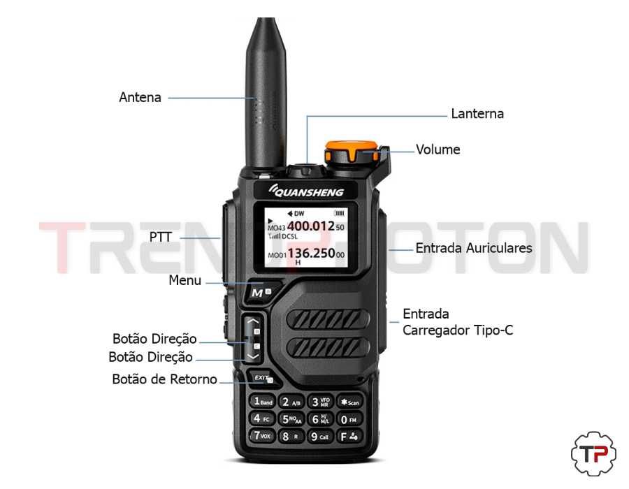 Rádio / Walkie Talkie QUANSHENG UV-K5