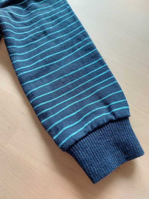 PEPCO Bluza sweter łoś rogi oczy paski granatowy roz. 80