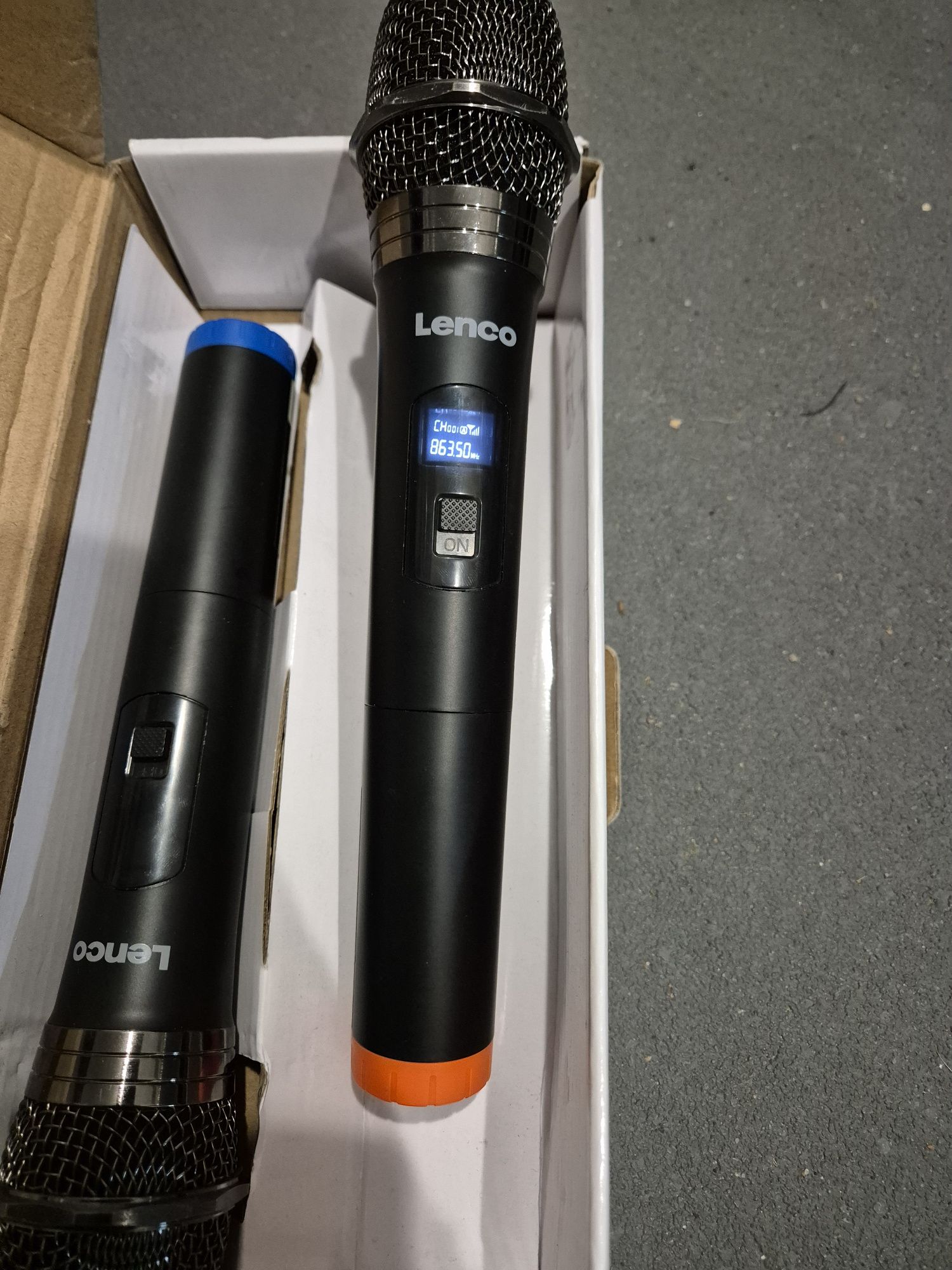Zestaw mikrofonów lenco mcw-020bk 2 sztuki