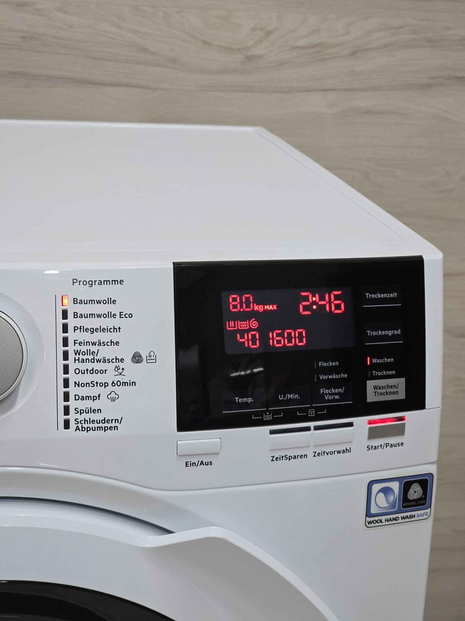 Топ.2в1 Пральна+Сушильна машина AEG 7000series 8/4кг Пар глибина 50см
