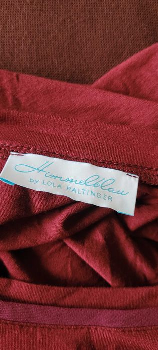 Burgundowa bluzka wiskoza falbanki Himmelblau, roz 44