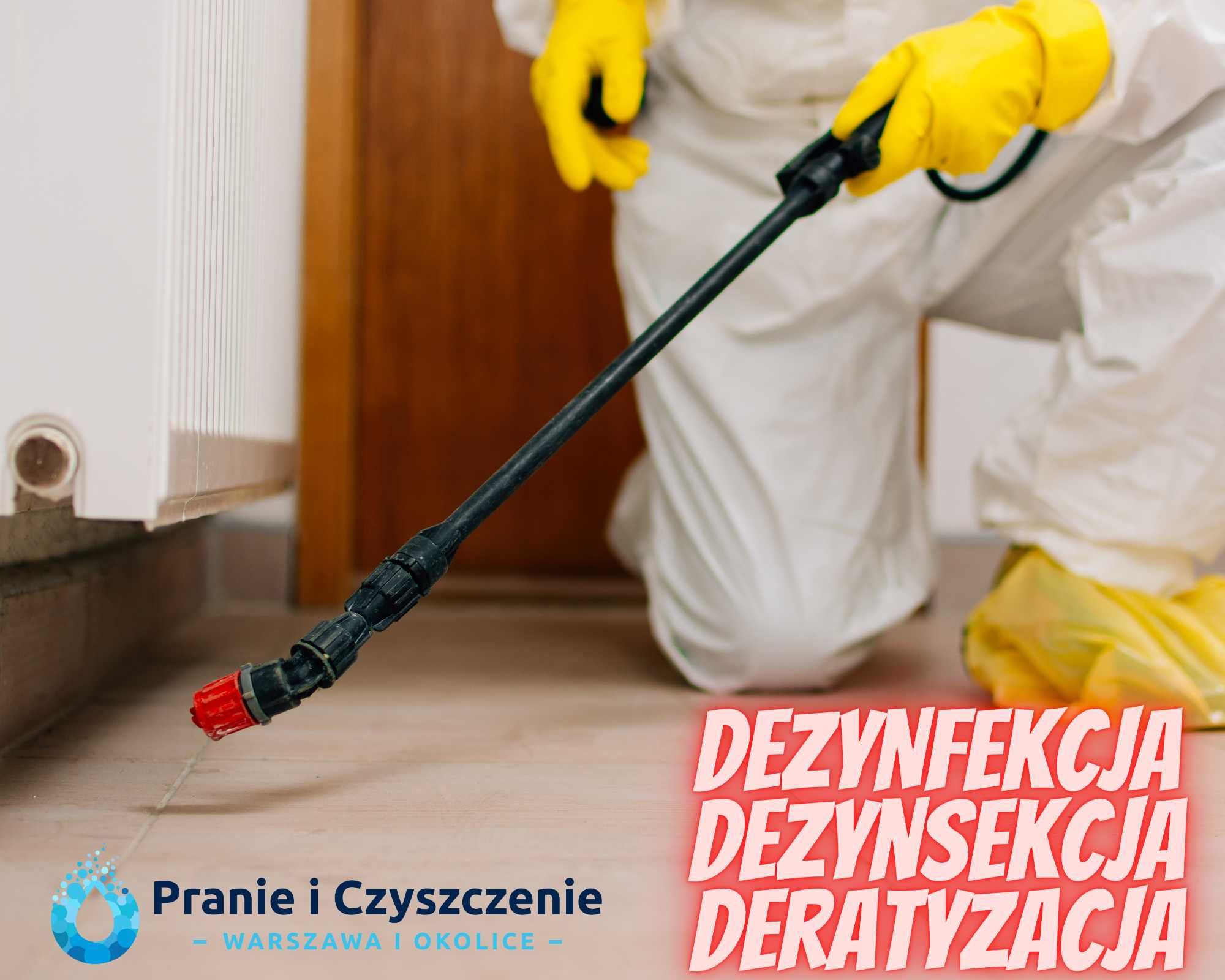 Dezynfekcja, dezynsekcja, deratyzacja, ozonowanie, pranie - Warszawa