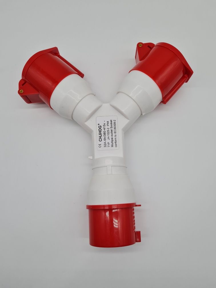 Rozgałęziacz siłowy 5 pin 32A-6H/380-415V ip44 dwa gniazda1