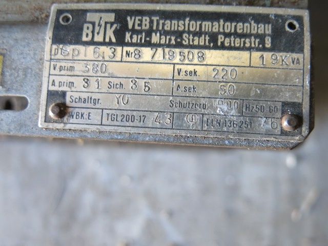 Трансформатор 19 КВт Германия