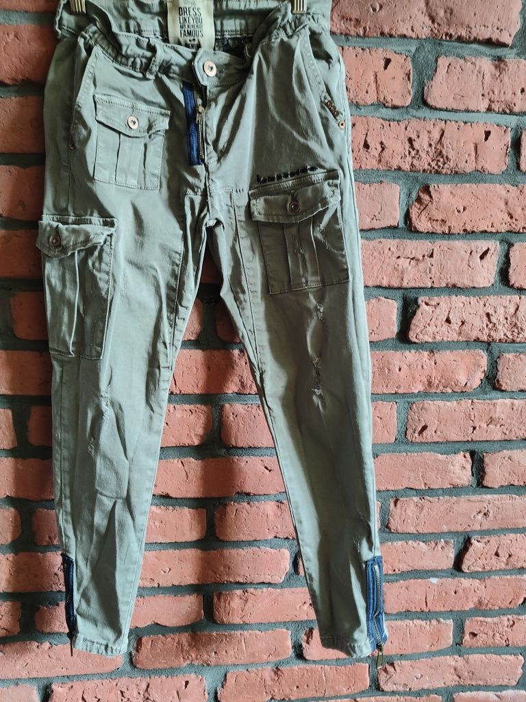 Spodnie damskie khaki S