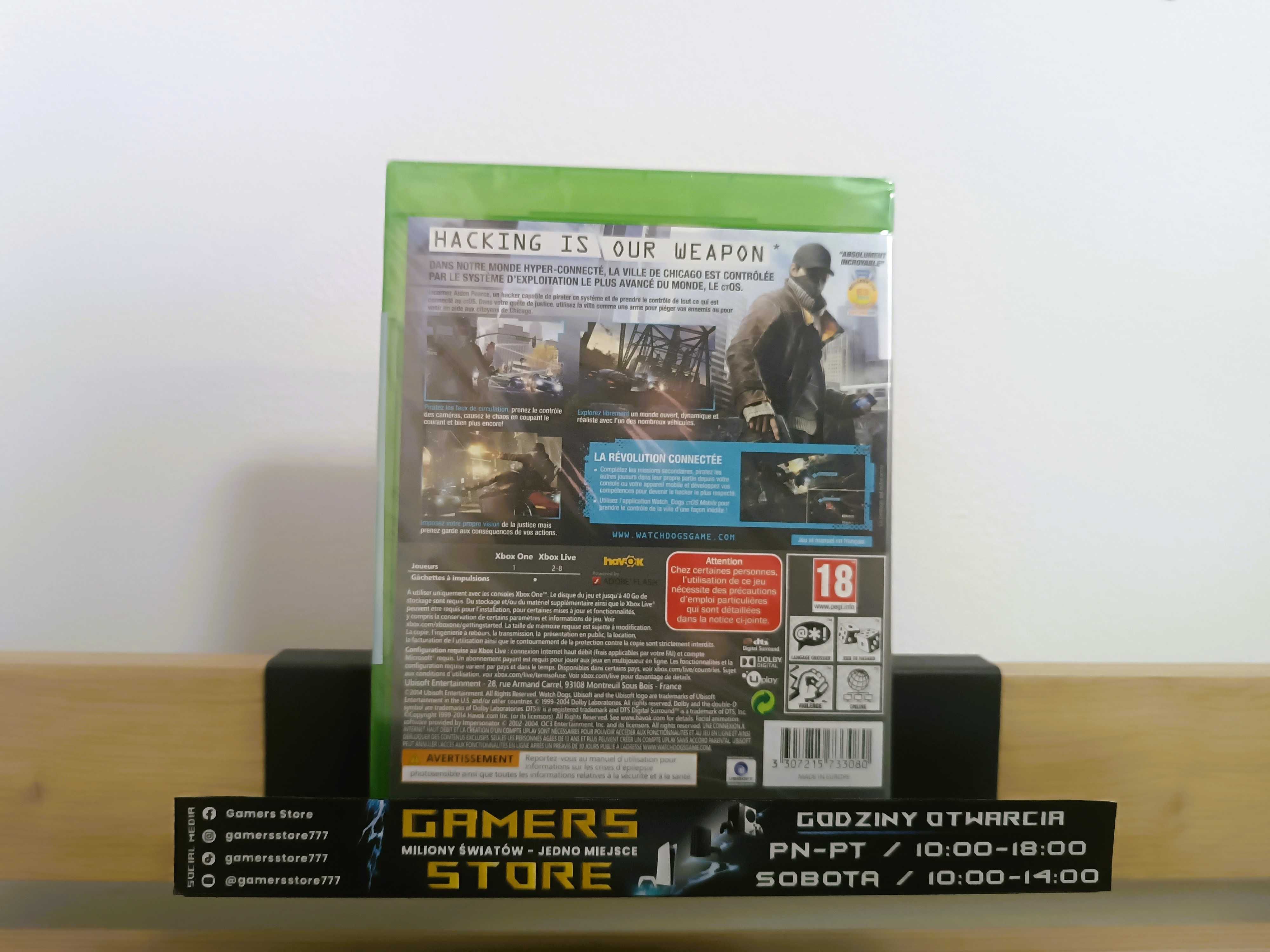 WATCH DOGS - Xbox One - GAMERS STORE - Nowa folia - haker mściciel