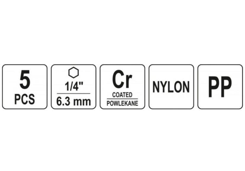 Набір щіток для шуруповерта 5 шт YATO