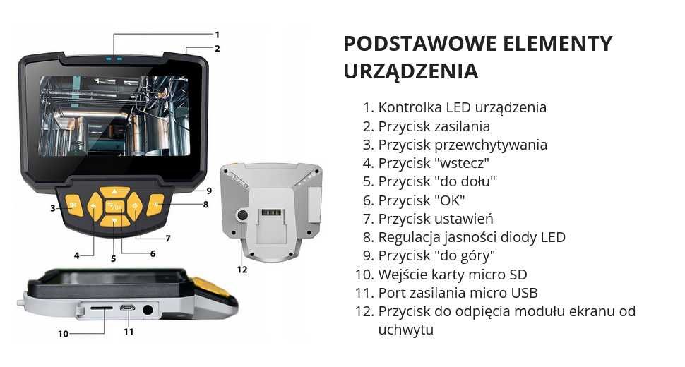 Kamera inspekcyjną INSKAM  112 - 1 m + karta mikro SD 32 GB