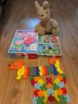 Puzzle układanki drewniane pluszaki