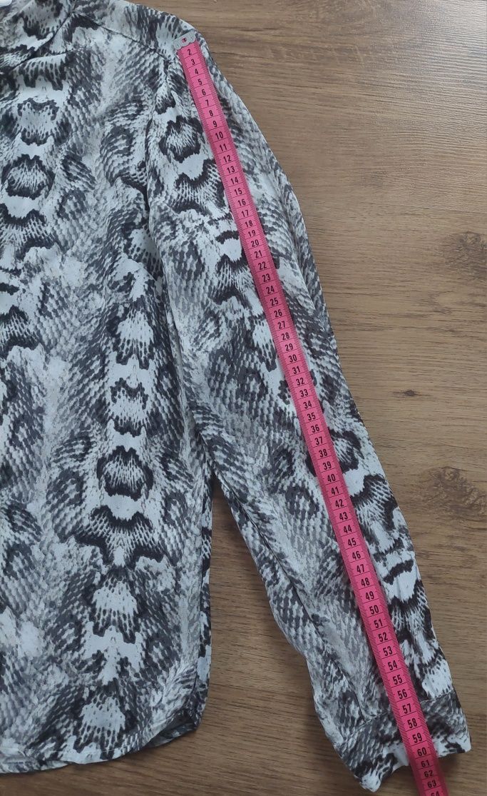 wiskozowa koszula z wężowym motywem H&M