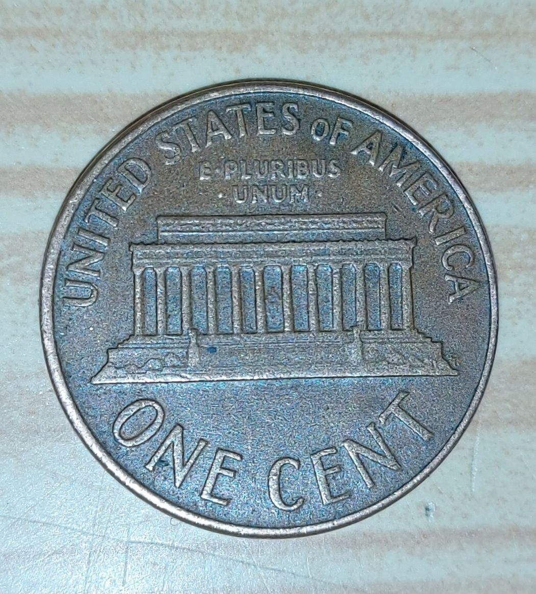 Moeda RARA USA - Lincoln Memorial Penny 1968 D,