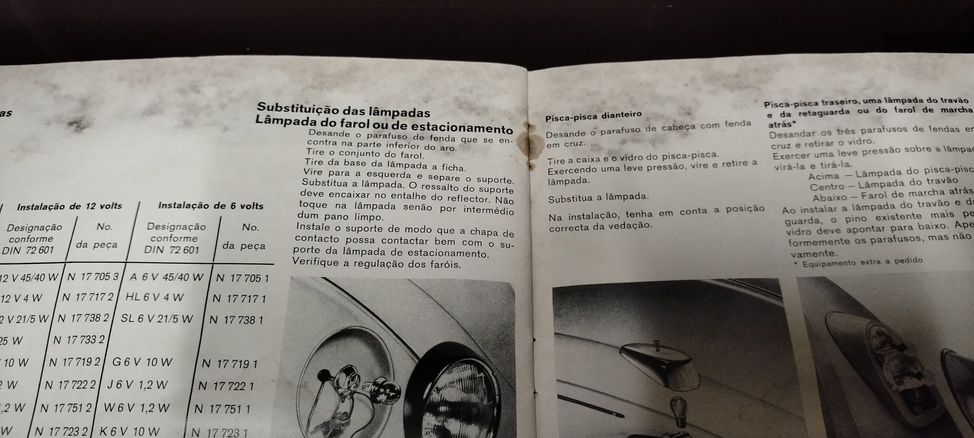 VW 1200 manual de instruções