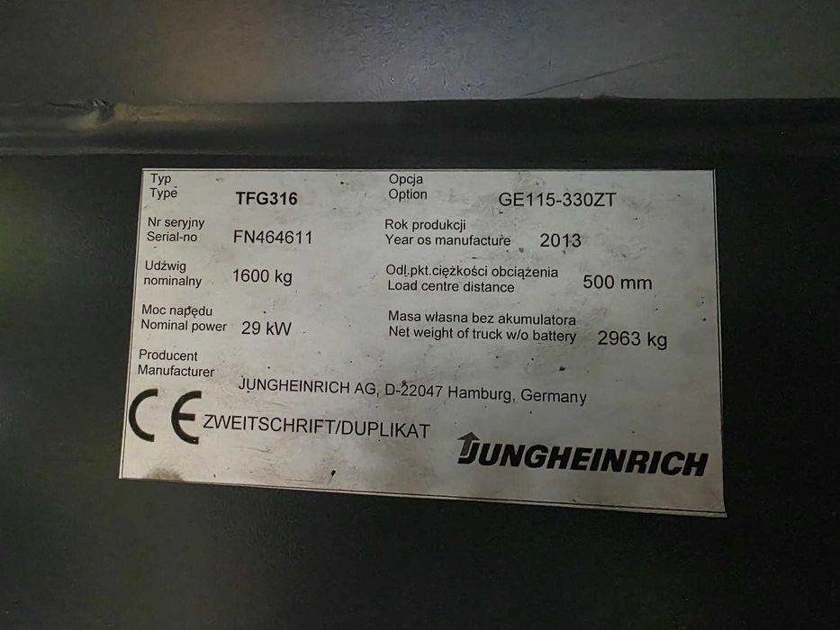 Wózek widłowy Jungheinrich TFG316