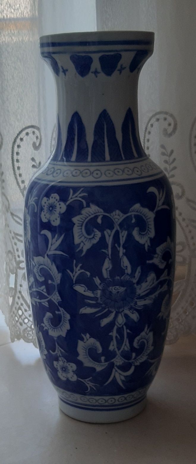 Jarrão porcelana azul e branco vintage