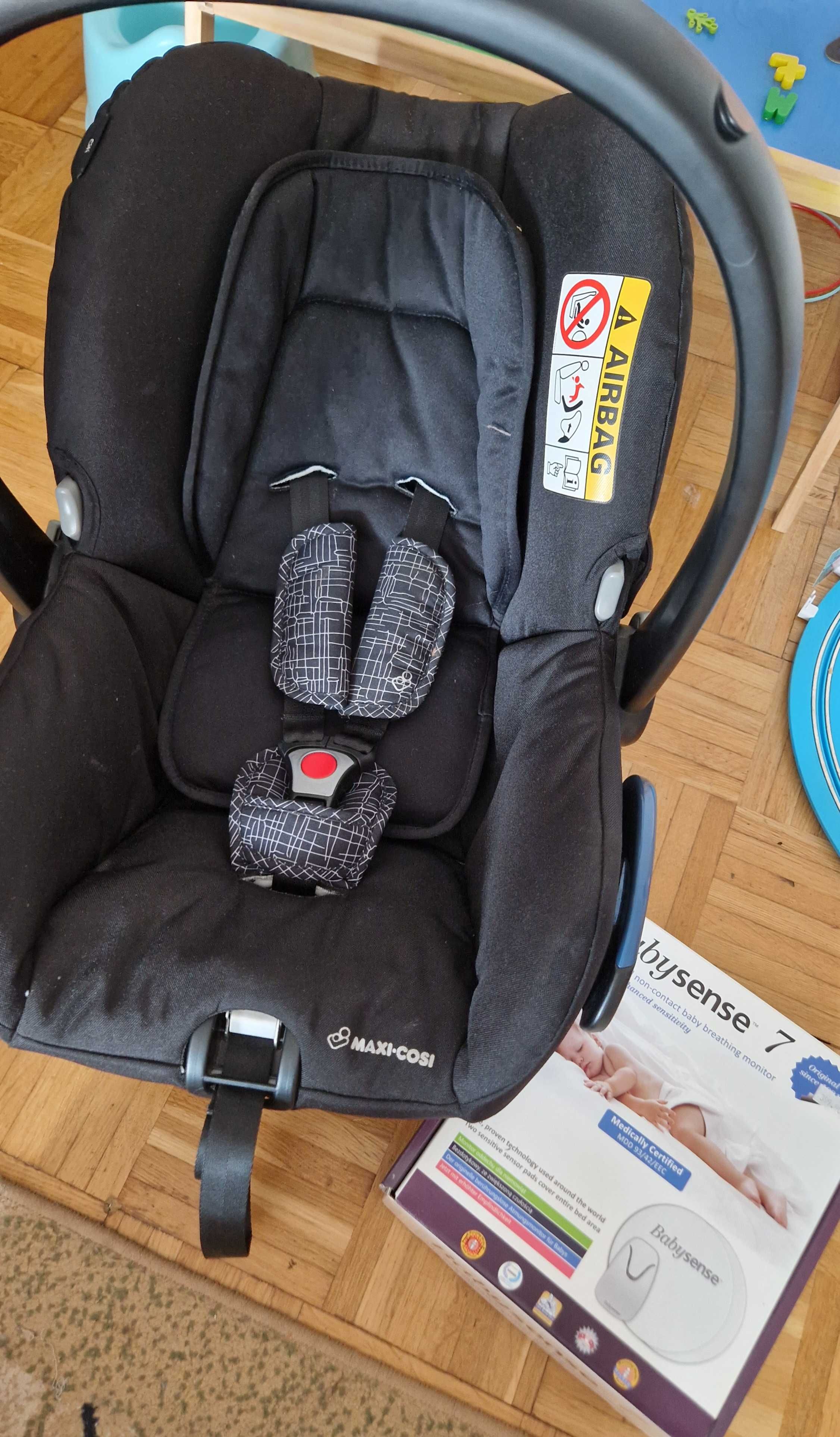 Fotelik 0-13 maxi cosi i monitor oddechu baby sense 7