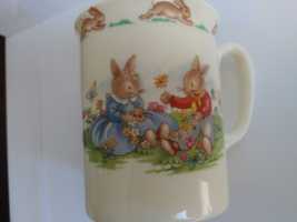 Bunnykins Royal Doulton kolekcjonerski kubek-wzór z 1936 r-nieużywany