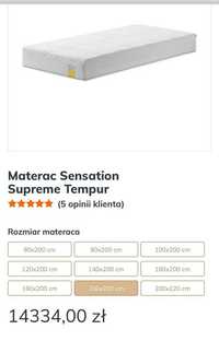 Materac Tempur sensation SUPREME 200x200 NOWY