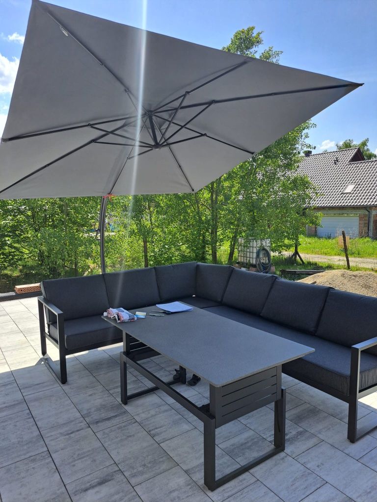 Parasol ogrodowy Peoria antracyt 300x300cm