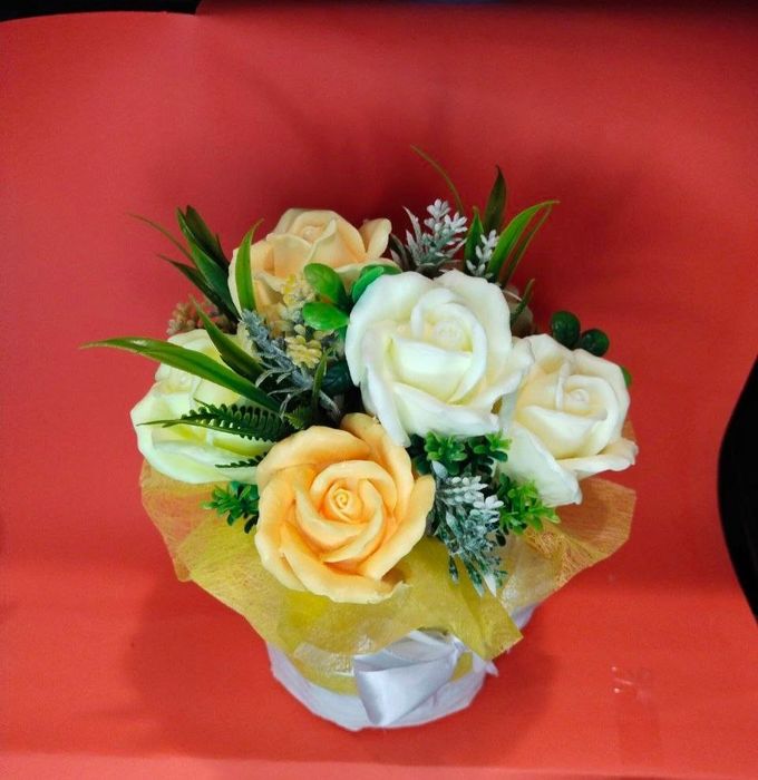 Букет из мыльных роз