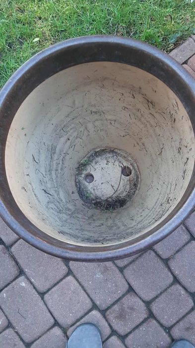 Duża donica na kwiaty ceramiczna szkliwiona
