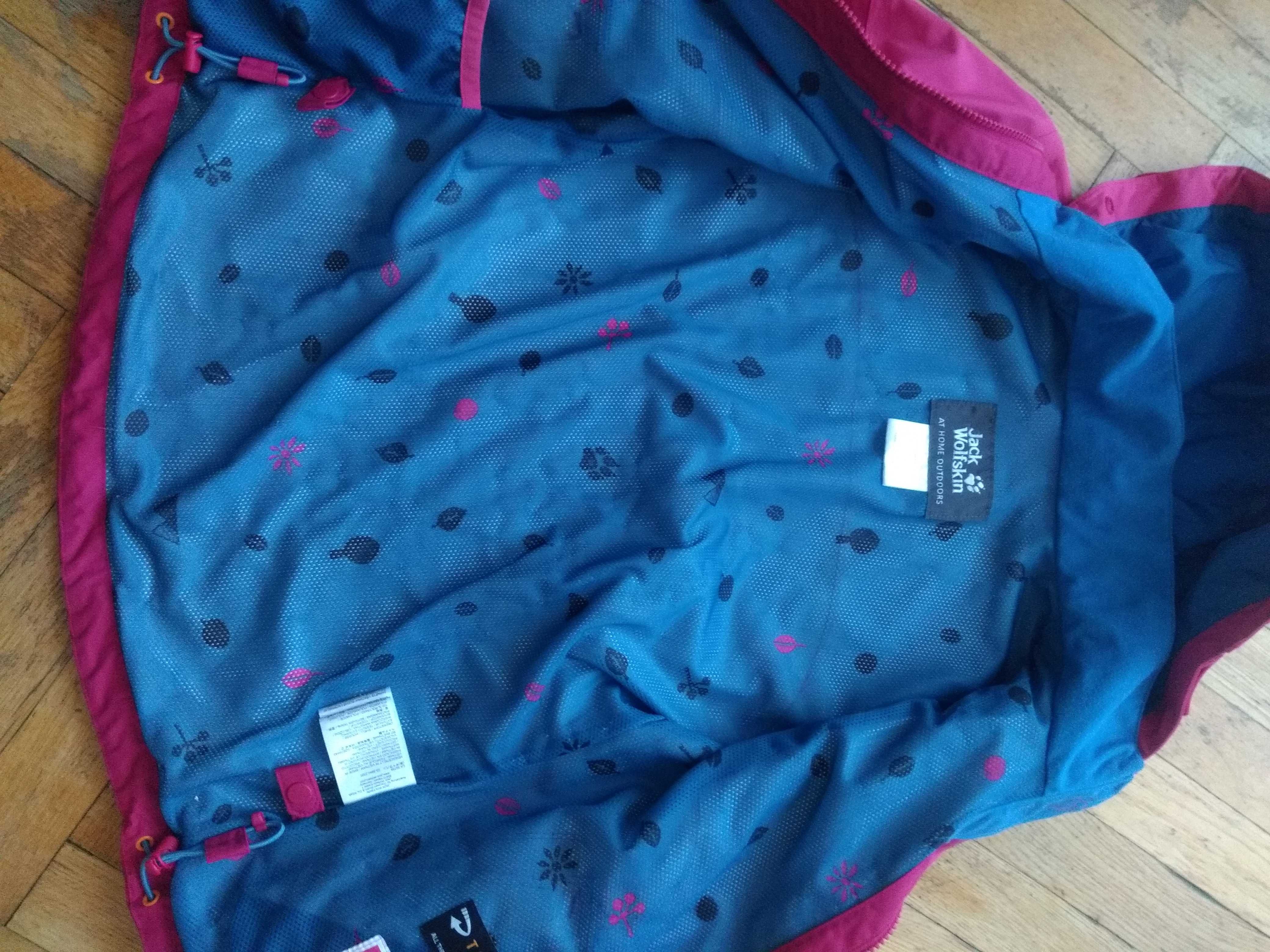 Kutka Jack Wolfskin przeciwdeszczowa funkcyjna rozmiar 140