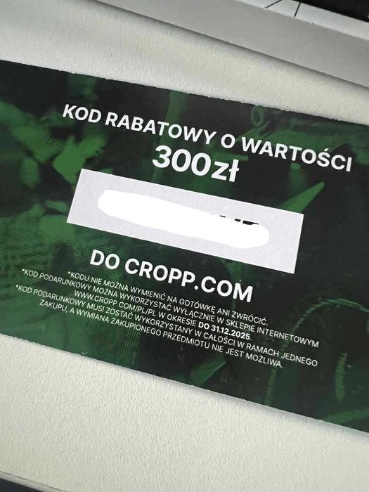 Voucher / Kod podarunkowy Cropp 300 zł – ważny do końca 2025!