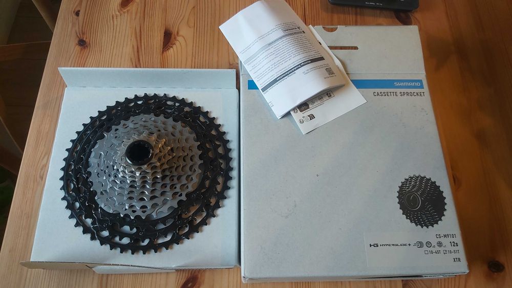 Cassete Shimano XTR 12v – CS-M9101 Hyperglide+ Impecável