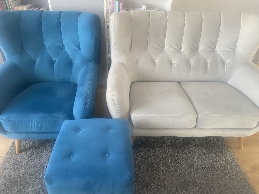 Zestaw Kelso Sofa Fotel Pufa