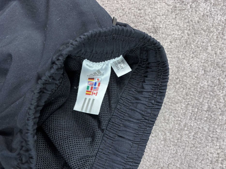 Spodnie Dresy Adidas M Czarne Szerokie Ściągacze Vintage Logo