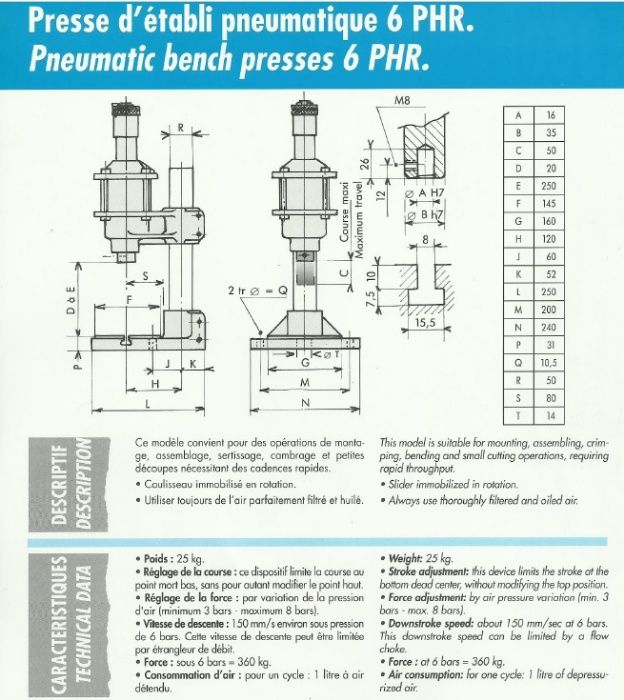 Prensa pneumatica EMG