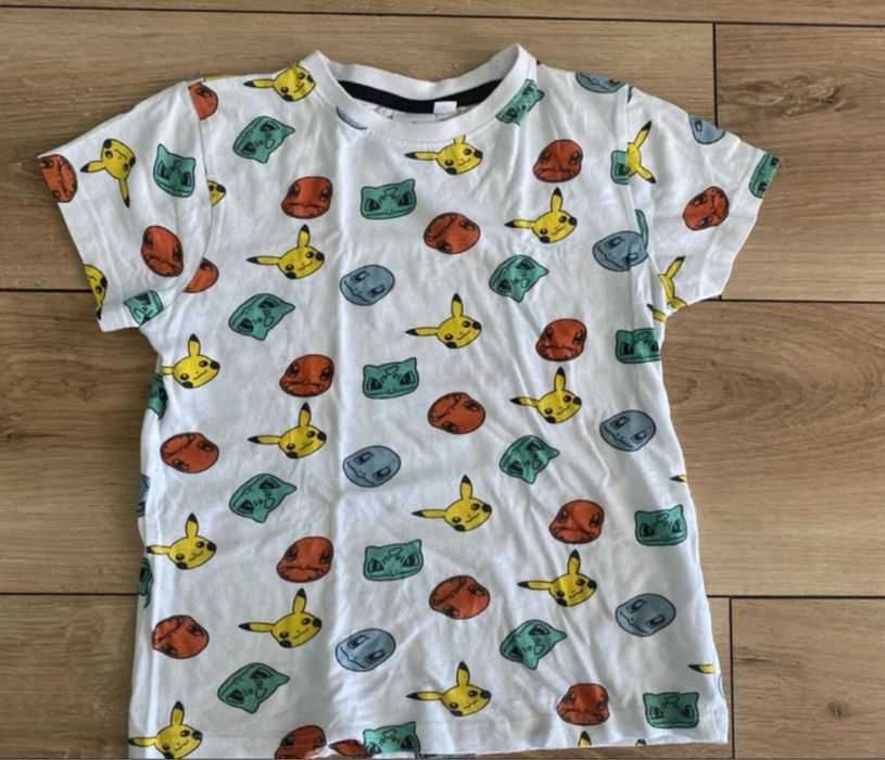 Bawełniany T-shirt z postaciami Pokemonów, r. 128 (7-8 lat)