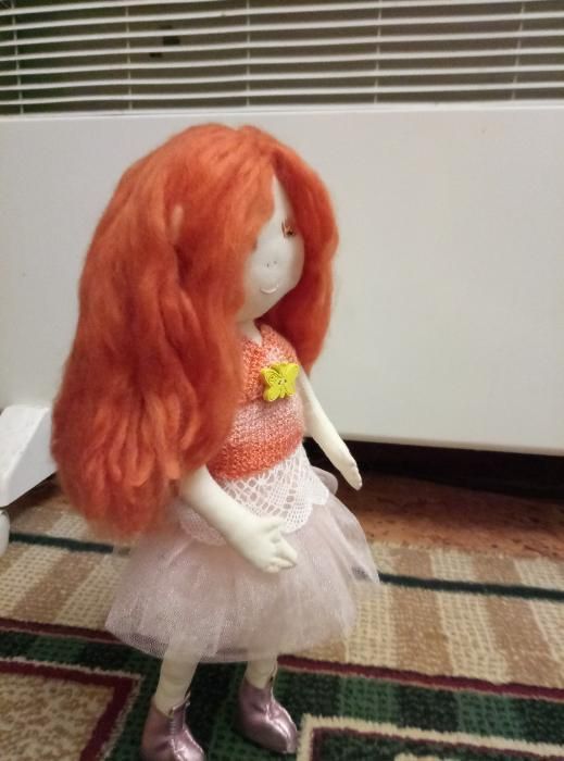 Продам куколку рыжую принцесу текстильную ручной работы