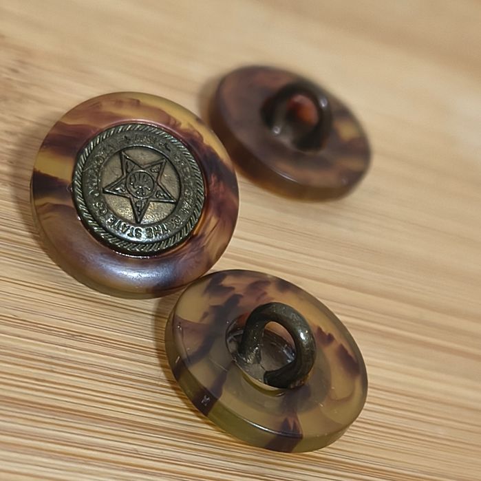 Винтажная коллекционная пуговица oklahoma 1907 button оклахома 1907