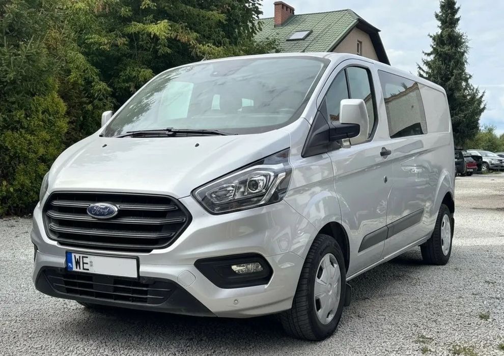Ford Transit Custom 320 L2 Trend Brygadówka  6-os-Brygadowy * HAK ! * Salon PL * FV23% * Gwarancja