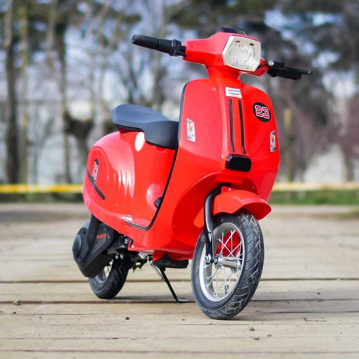 Motocykl SKUTER VESPA PIAGGIO 24V Elektryczny Auto Akumulator 2 DZIECI