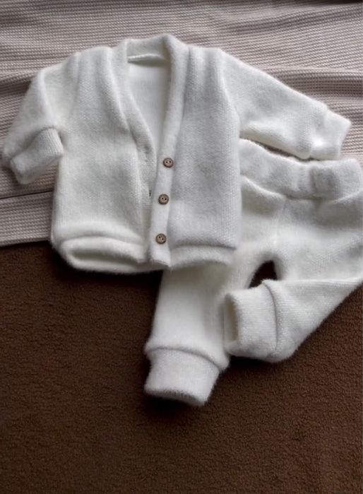 Костюм набір на хрещення з альпаки 0-3 місяця odivajko