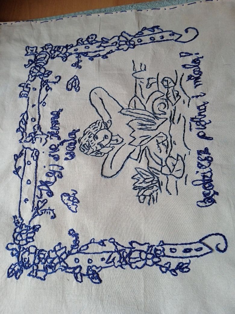 Makatka ścienna. Haft ręczny.