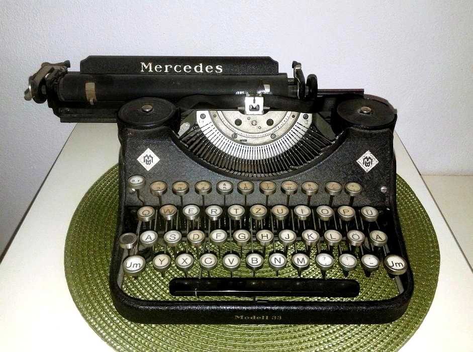 MERCEDES Maszyna do Pisania Dekoracja Loft Industrialna Vintage Retro