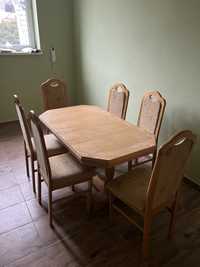 Stół z krzesłami + rogówka