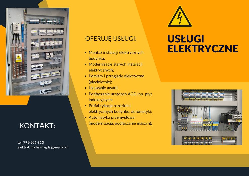 Elektryk-usługi elektryczne, instalacje, modernizacje, prefabrykacja